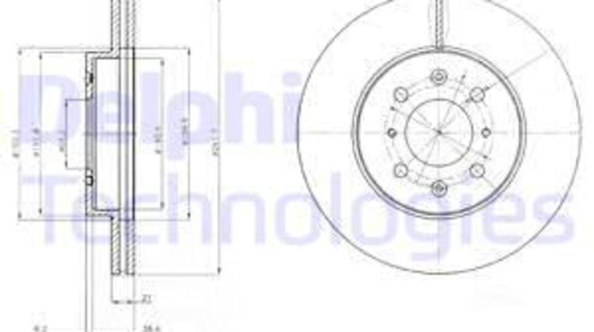 Disc frana punte fata (BG2759 DELPHI) HONDA,LOTUS,MG,ROVER