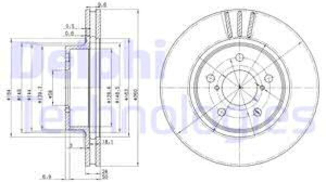 Disc frana punte fata (BG2767 DELPHI) SUBARU