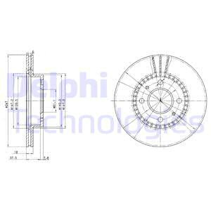 Disc frana punte fata (BG3134 DELPHI) NISSAN