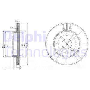 Disc frana punte fata (BG3555 DELPHI) DAIHATSU,SUBARU,TOYOTA