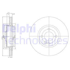 Disc frana punte fata (BG3661C DELPHI) MINI