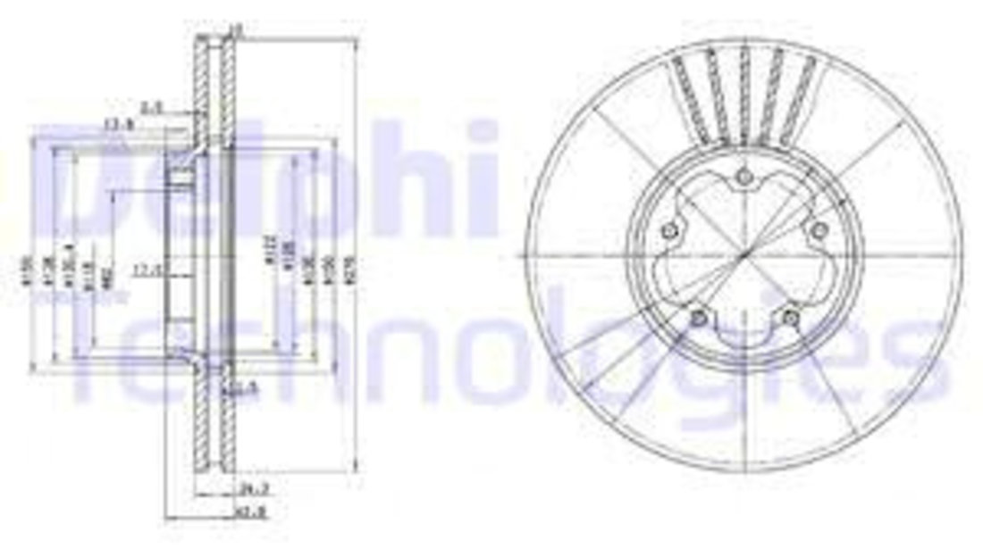 Disc frana punte fata (BG3676 DELPHI) FORD