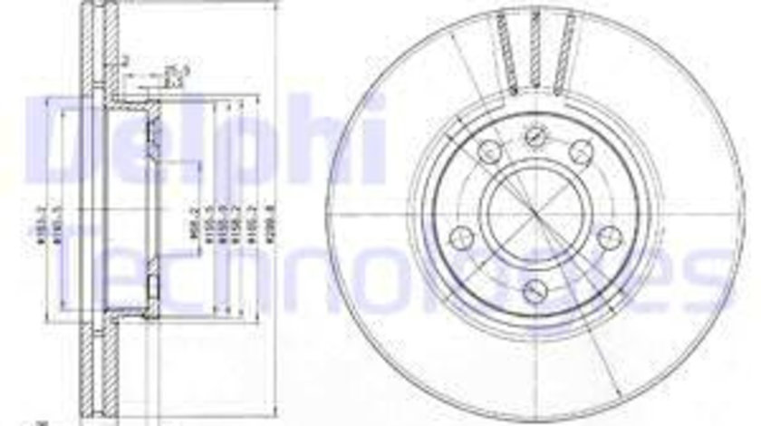 Disc frana punte fata (BG3696 DELPHI) FORD,SEAT,VW