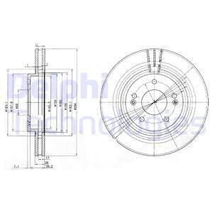 Disc frana punte fata (BG3860 DELPHI) HYUNDAI