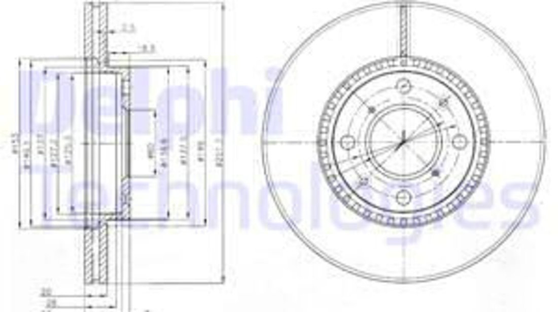 Disc frana punte fata (BG4049C DELPHI) OPEL,SUZUKI,VAUXHALL