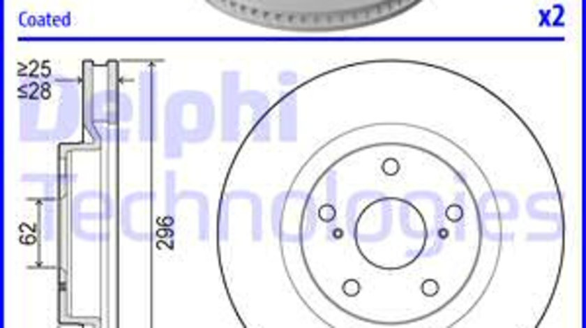 Disc frana punte fata (BG4114C DELPHI) TOYOTA