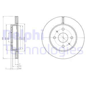 Disc frana punte fata (BG4128 DELPHI) DAIHATSU,PERODUA,SUBARU