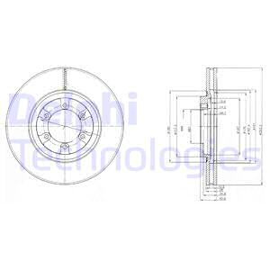 Disc frana punte fata (BG4133 DELPHI) HYUNDAI