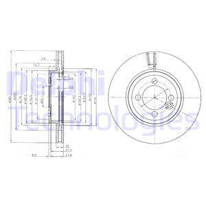 Disc frana punte fata (BG4146C DELPHI) MINI