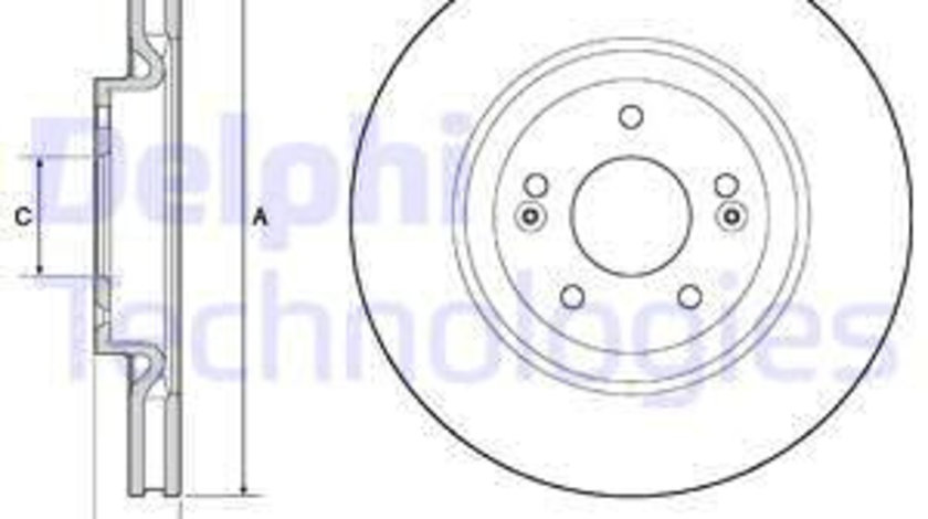 Disc frana punte fata (BG4683C DELPHI) HYUNDAI,HYUNDAI (BEIJING),KIA,KIA (DYK)