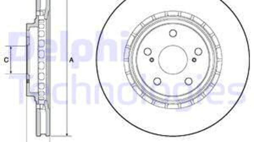 Disc frana punte fata (BG4691C DELPHI) LEXUS,TOYOTA,TOYOTA (GAC)