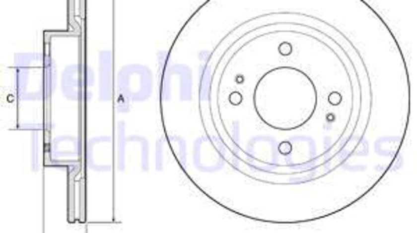 Disc frana punte fata (BG4830C DELPHI) MITSUBISHI