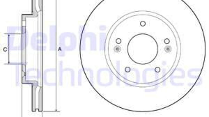 Disc frana punte fata (BG4955C DELPHI) HYUNDAI,KIA