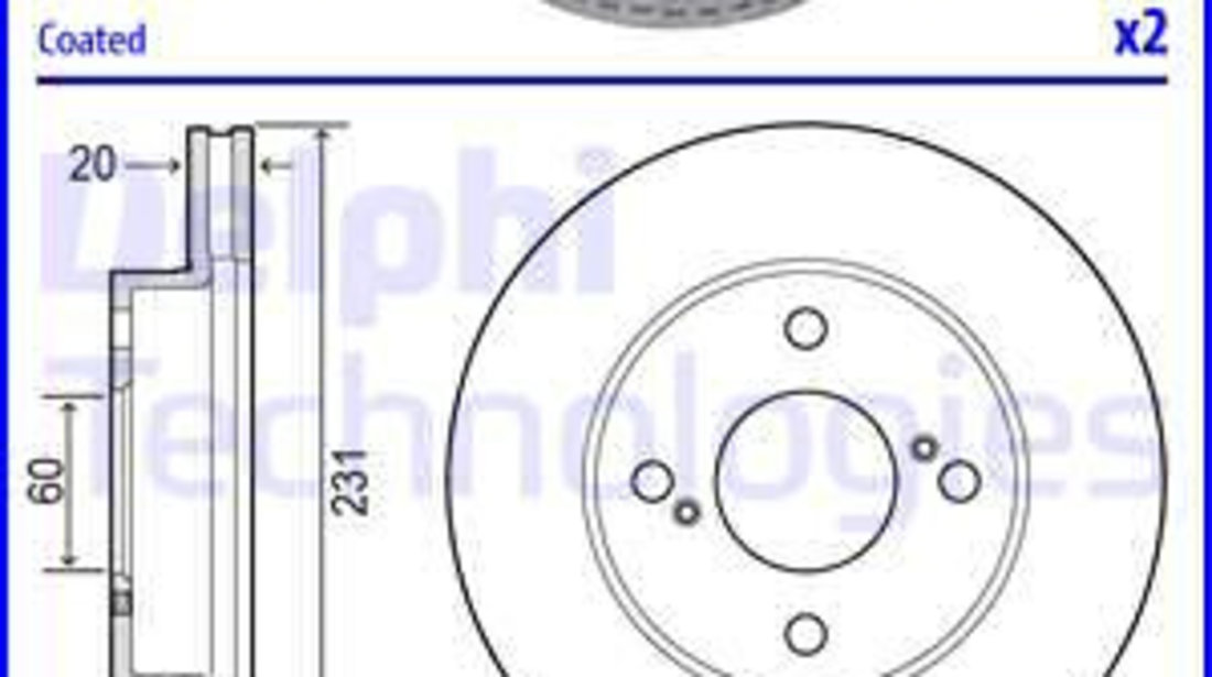 Disc frana punte fata (BG4974C DELPHI) SUZUKI