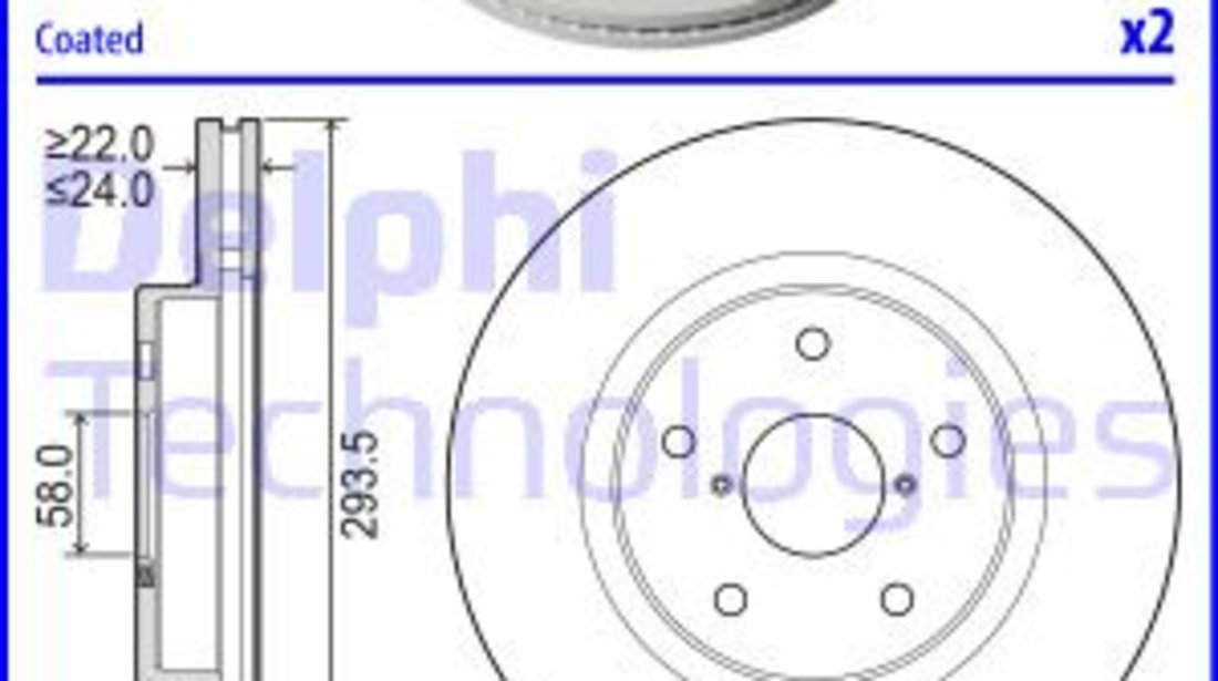 Disc frana punte fata (BG5130C DELPHI) SUBARU