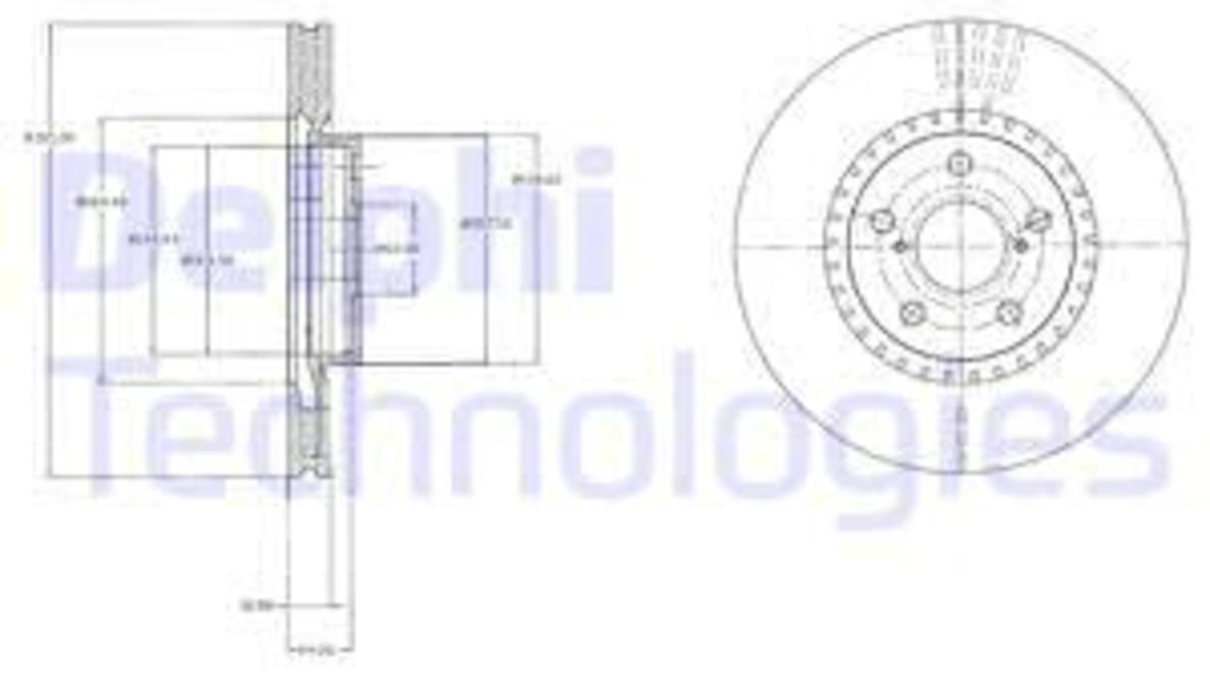 Disc frana punte fata (BG9074 DELPHI) LEXUS