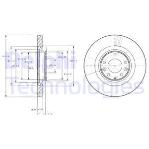 Disc frana punte fata (BG9104 DELPHI) FORD USA,MAZDA