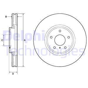 Disc frana punte fata (BG9152 DELPHI) INFINITI