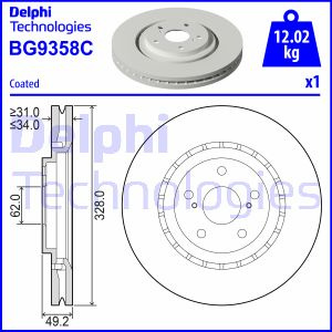 Disc frana punte fata (BG9358C DELPHI) LEXUS,TOYOTA