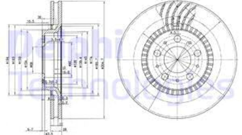 Disc frana punte fata (BG9514 DELPHI) VOLVO