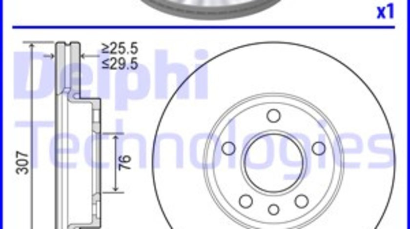 Disc frana punte fata (BG9891 DELPHI) VW