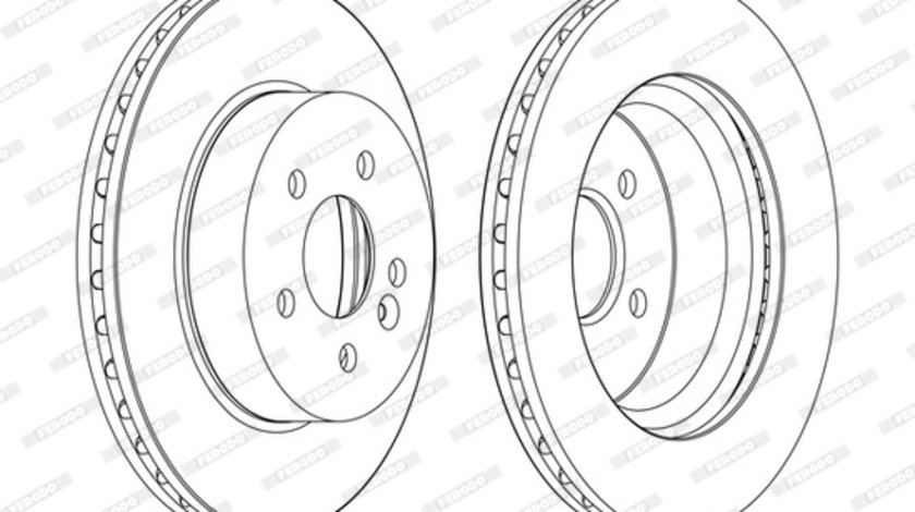 Disc frana punte fata (DDF1036C FERODO) MERCEDES-BENZ