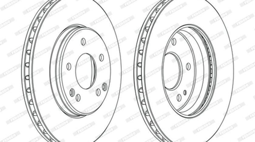 Disc frana punte fata (DDF1134C FERODO) LEXUS,TOYOTA