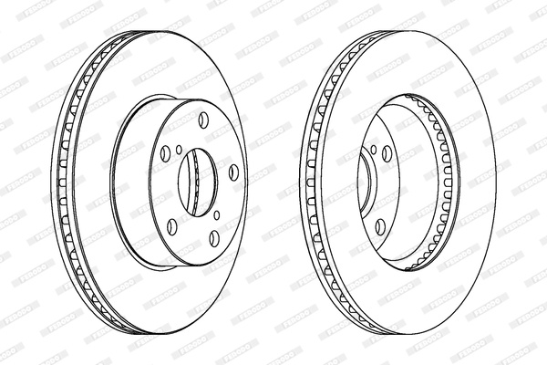 Disc frana punte fata (DDF1216C FERODO) TOYOTA