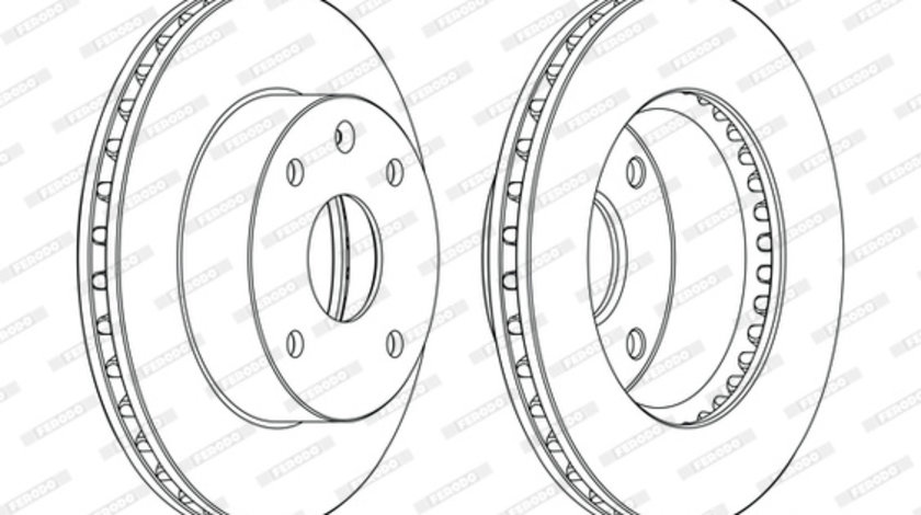 Disc frana punte fata (DDF1257C FERODO PREMIER) BUICK (SGM),CHEVROLET,DAEWOO,DODGE