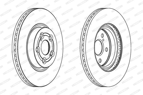 Disc frana punte fata (DDF1315C FERODO) TOYOTA