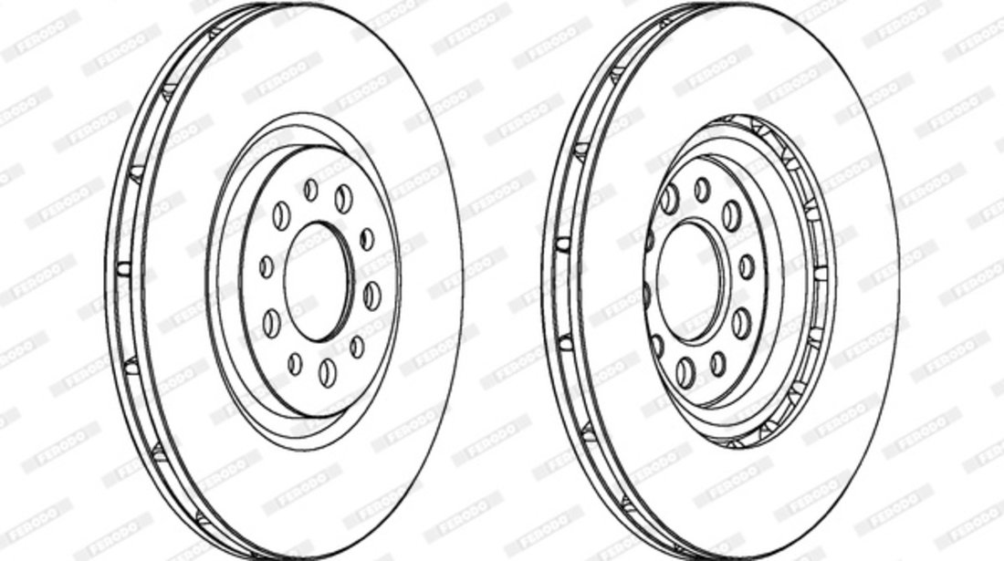 Disc frana punte fata (DDF1453C FERODO) ALFA ROMEO,JEEP