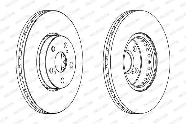 Disc frana punte fata (DDF1575C FERODO) TOYOTA