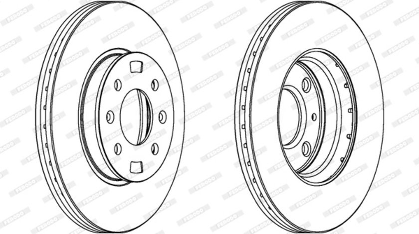 Disc frana punte fata (DDF1603C FERODO) HYUNDAI,KIA