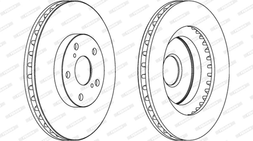 Disc frana punte fata (DDF1646C FERODO) LEXUS,TOYOTA