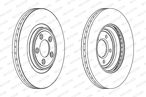 Disc frana punte fata (DDF1702 FERODO) JAGUAR