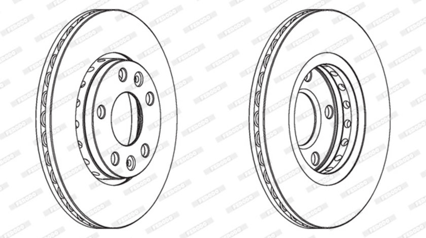 Disc frana punte fata (DDF1728C FERODO PREMIER) DACIA,NISSAN,RENAULT