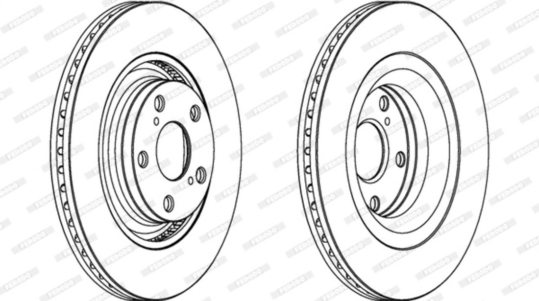 Disc frana punte fata (DDF1754C FERODO) TOYOTA