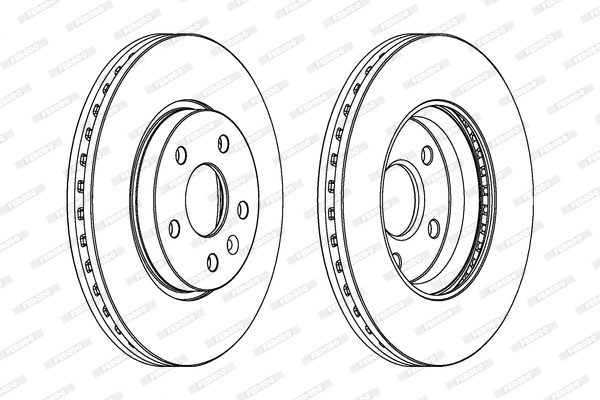 Disc frana punte fata (DDF1869C FERODO PREMIER) CHEVROLET,OPEL,VAUXHALL