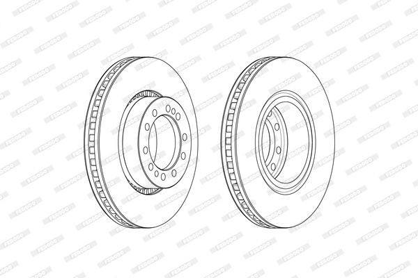 Disc frana punte fata (FCR374A FERODO PREMIER) RENAULT TRUCKS,VOLVO