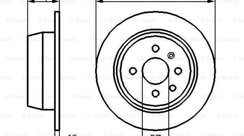 Disc frana puntea spate (0986478086 BOSCH) CHEVROLET,OPEL,VAUXHALL