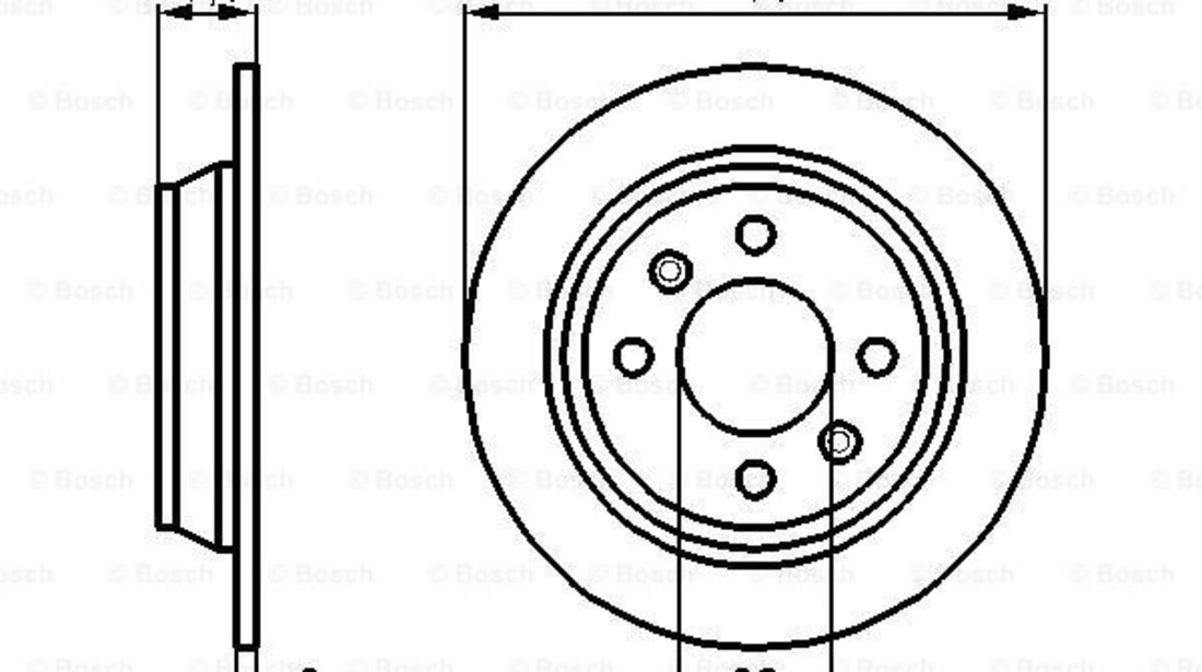 Disc frana puntea spate (0986478374 BOSCH) SAAB