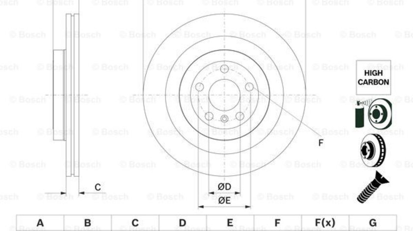 Disc frana puntea spate (0986479F69 BOSCH) MERCEDES-BENZ