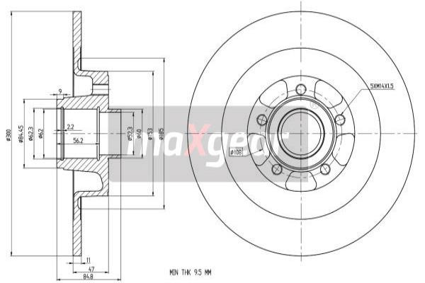 Disc frana puntea spate (191908 MAXGEAR) RENAULT