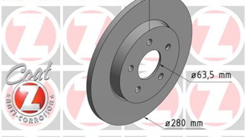 Disc frana puntea spate (250134520 ZIMMERMANN) FORD,JAGUAR