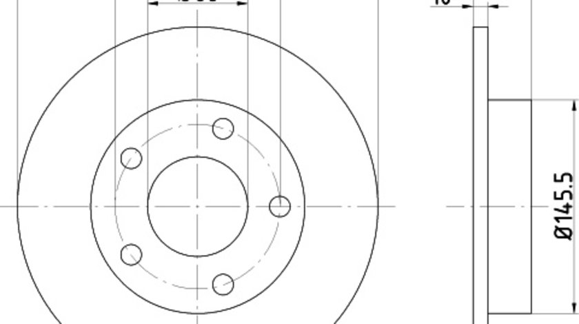 Disc frana puntea spate (92068200 TEXTAR) AUDI