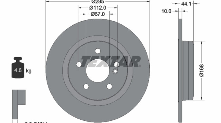 Disc frana puntea spate (92254903 TEXTAR) INFINITI,MERCEDES-BENZ,MERCEDES-BENZ (BBDC)