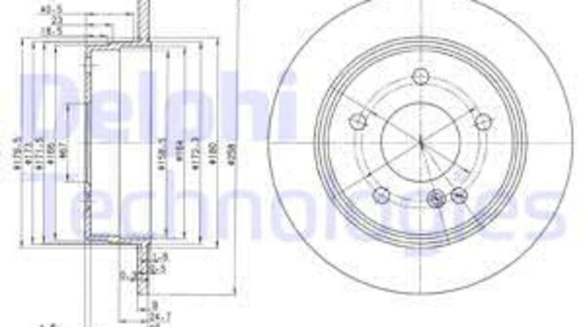 Disc frana puntea spate (BG2761 DELPHI) MERCEDES-BENZ