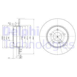 Disc frana puntea spate (BG3239C DELPHI) MERCEDES-BENZ,TOYOTA