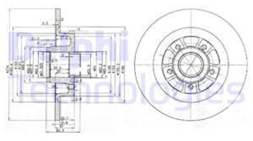 Disc frana puntea spate (BG3689 DLP) RENAULT