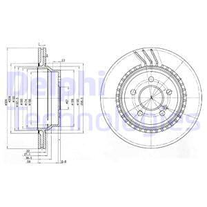 Disc frana puntea spate (BG3758 DELPHI) MERCEDES-BENZ